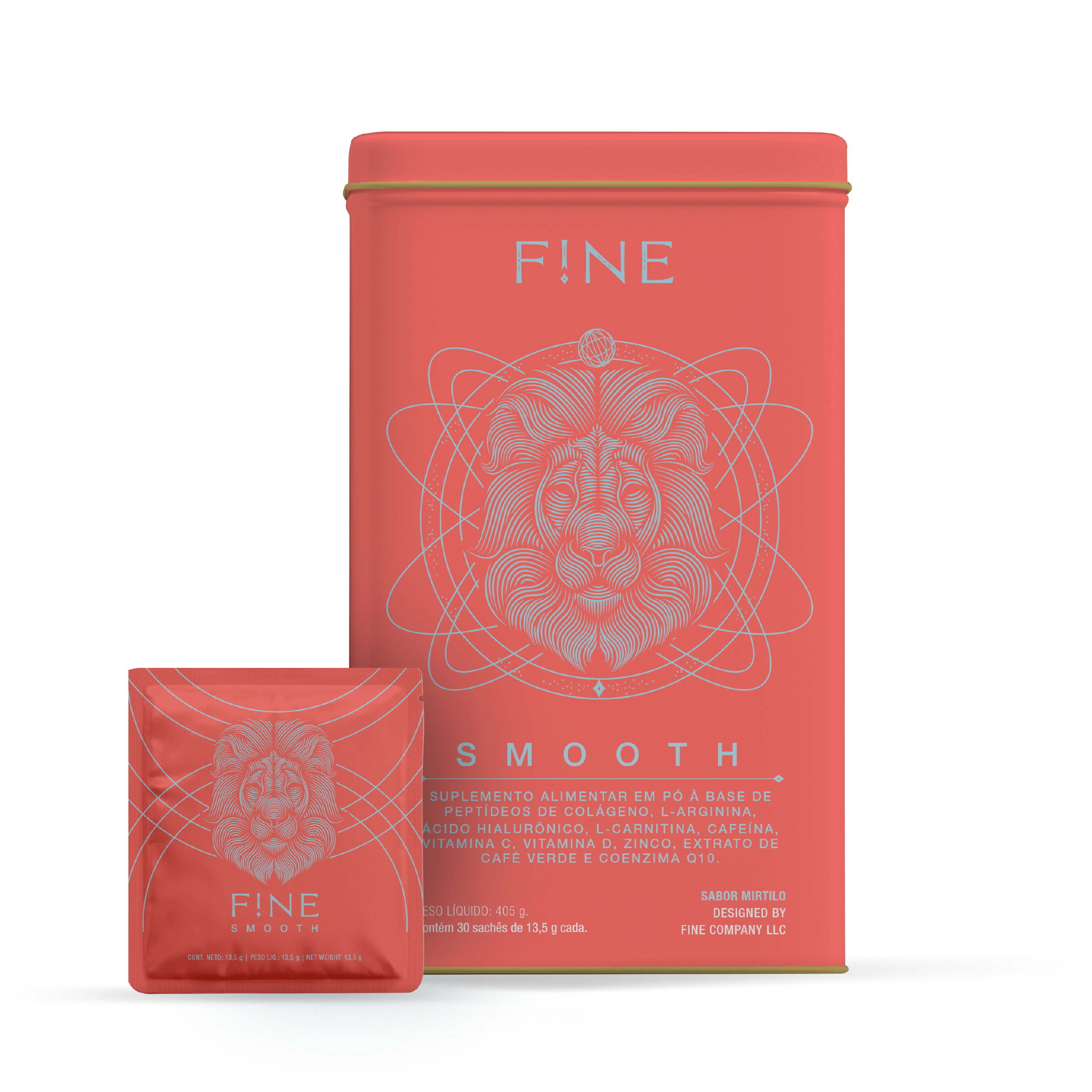 "F!NE Smooth Collagen Powder Blueberry Flavor – Hydrolyzed Collagen for Skin Hydration, Anti-Inflammatory Benefits & Joint Support – Sugar-Free & Clean Formula"